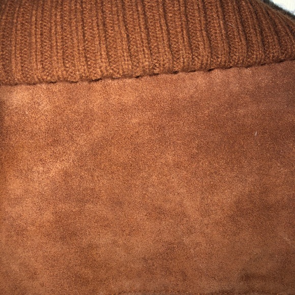 Vintage 80’s Rust Suede Leather and Acrylic Sweater Jacket in EUC Size XL - Picture 7 of 7